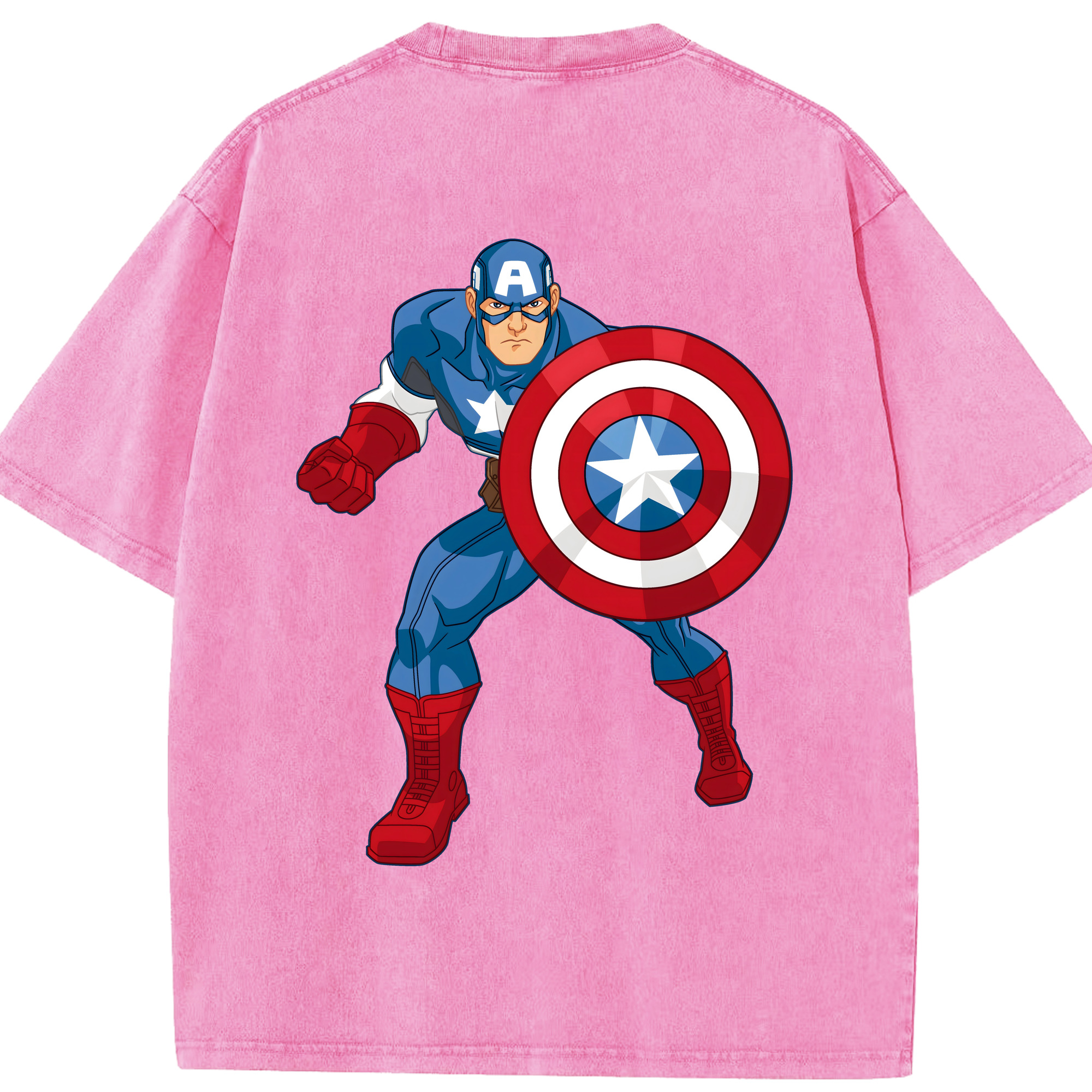 （画像用） アベンジャーズ The Avengers 綿100% ヴィンテージ風 半袖Tシャツ（背面プリント）